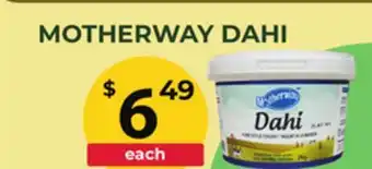 Food World Supermarket MOTHERWAY DAHI offer