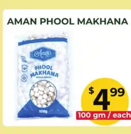 Food World Supermarket AMAN PHOOL MAKHANA offer