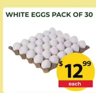 Food World Supermarket WHITE EGGS PACK OF 30 offer