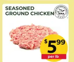 Food World Supermarket SEASONED GROUND CHICKEN offer
