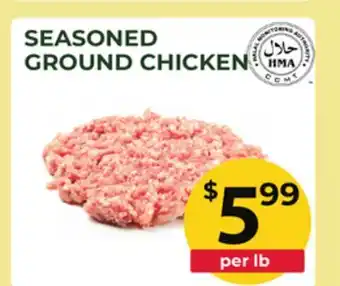 Food World Supermarket SEASONED GROUND CHICKEN offer