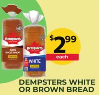 Food World Supermarket DEMPSTERS WHITE OR BROWN BREAD offer