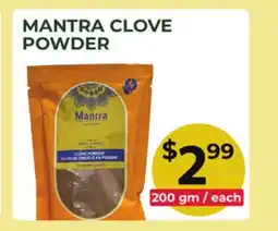 Food World Supermarket MANTRA CLOVE POWDER offer