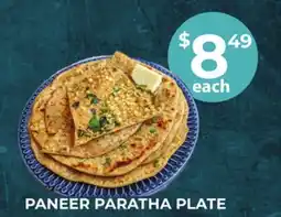 Food World Supermarket PANEER PARATHA PLATE offer