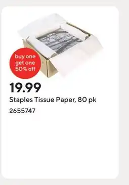 Staples Staples Tissue Paper, 80 pk offer