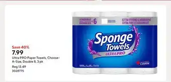 Staples Ultra PRO Paper Towels, Choose-A-Size, Double 8, 3 pk offer