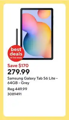 Staples Samsung Galaxy Tab S6 Lite - 64GB - Grey offer