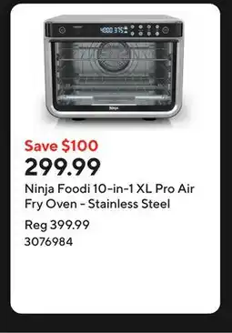 Staples Ninja Foodi 10-in-1 XL Pro Air Fry Oven - Stainless Steel offer
