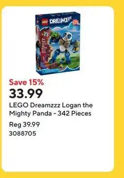 Staples LEGO Dreamzzz Logan the Mighty Panda - 342 Pieces offer