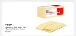 Staples Staples Ultra Sticky Notes - 3 x 3 - Sunshine Collection - 12 Pack offer
