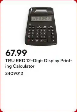 Staples TRU RED 12-Digit Display Printing Calculator offer