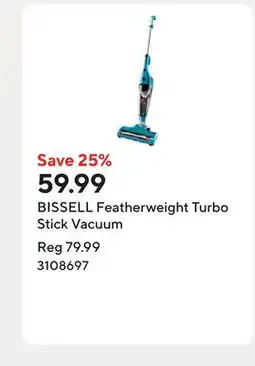 Staples BISSELL Featherweight Turbo Stick Vacuum offer