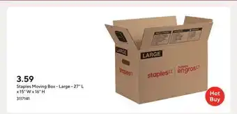 Staples Staples Moving Box - Large - 27 L x 15 W x 16 H offer