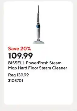 Staples BISSELL PowerFresh Steam Mop Hard Floor Steam Cleaner offer
