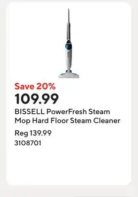 Staples BISSELL PowerFresh Steam Mop Hard Floor Steam Cleaner offer