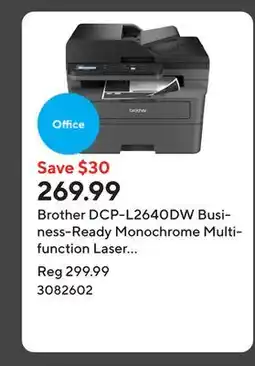 Staples Brother DCP-L2640DW Business-Ready Monochrome Multifunction Laser Printer offer