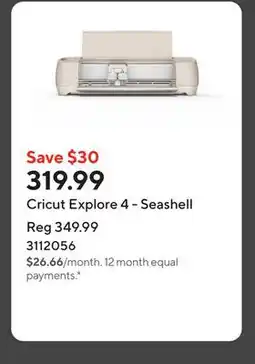 Staples Cricut Explore 4 - Seashell offer