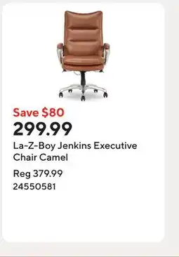 Staples La-Z-Boy Jenkins Executive Chair Camel offer