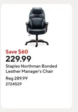 Staples Staples Northman Bonded Leather Manager's Chair offer