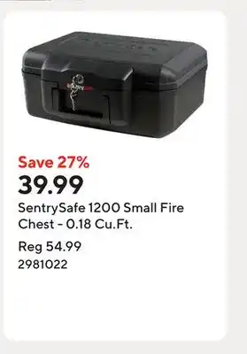 Staples SentrySafe 1200 Small Fire Chest - 0.18 Cu.Ft offer
