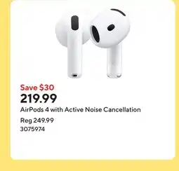 Staples AirPods 4 with Active Noise Cancellation offer