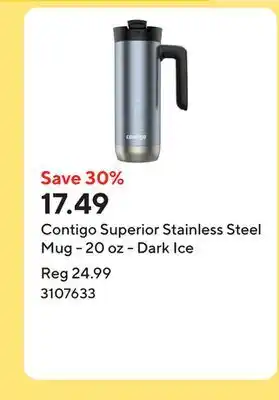 Staples Contigo Superior Stainless Steel Mug - 20 oz - Dark Ice offer
