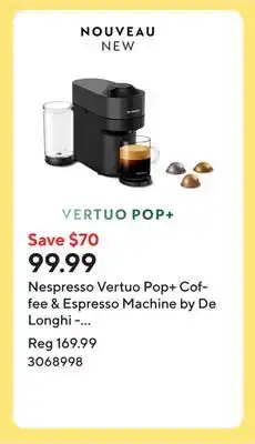 Staples Nespresso Vertuo Pop+ Coffee & Espresso Machine by De Longhi - Liquorice Black offer