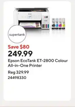 Staples Epson EcoTank ET-2800 Colour All-in-One Printer offer