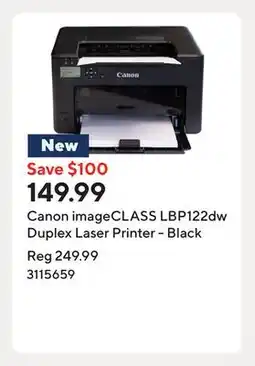 Staples Canon imageCLASS LBP122dw Duplex Laser Printer - Black offer