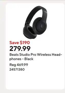 Staples Beats Studio Pro Wireless Headphones - Black offer