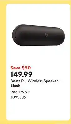Staples Beats Pill Wireless Speaker - Black offer