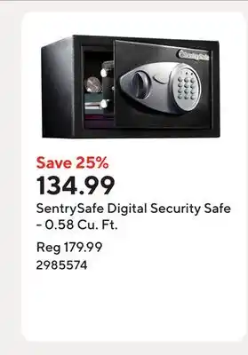 Staples SentrySafe Digital Security Safe - 0.58 Cu. Ft offer
