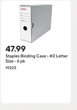 Staples Staples Binding Case - #2 Letter Size - 6 pk offer