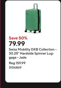 Staples Swiss Mobility DXB Collection - 30.25 Hardside Spinner Luggage - Jade offer
