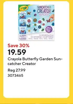 Staples Crayola Butterfly Garden Suncatcher Creator offer