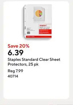 Staples Staples Standard Clear Sheet Protectors, 25 pk offer