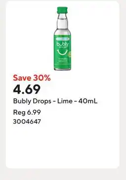 Staples Bubly Drops - Lime - 40mL offer