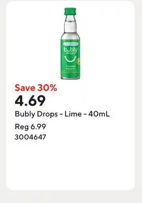Staples Bubly Drops - Lime - 40mL offer