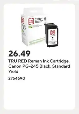 Staples TRU RED Reman Ink Cartridge, Canon PG-245 Black, Standard Yield offer