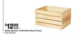 Michaels Make Market Unfinished Wood Crate offer