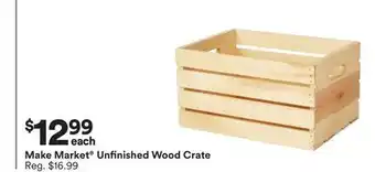 Michaels Make Market Unfinished Wood Crate offer