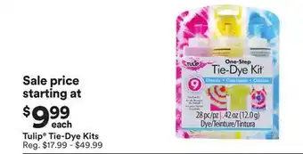 Michaels Tulip Tie-Dye Kits offer