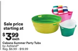 Michaels Ashland Cabana Summer Party Tubs offer