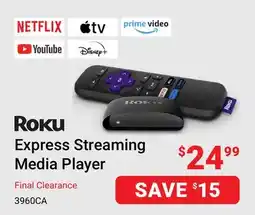 Visions Electronics Roku Express Streaming Media Player offer