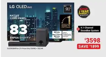 Visions Electronics LG 83 B4PUA Smart TV + 4.1-Channel Soundbar System offer
