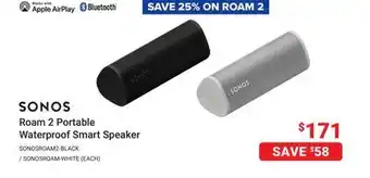 Visions Electronics Roam 2 Portable Waterproof Smart Speaker offer