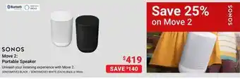 Visions Electronics SONOS Move 2: Portable Speaker offer