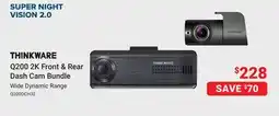 Visions Electronics Q200 2K Front & Rear Dash Cam Bundle offer