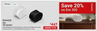 Visions Electronics Sonos ERA 300 Speaker offer