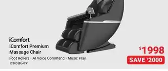 Visions Electronics iComfort Premium Massage Chair offer